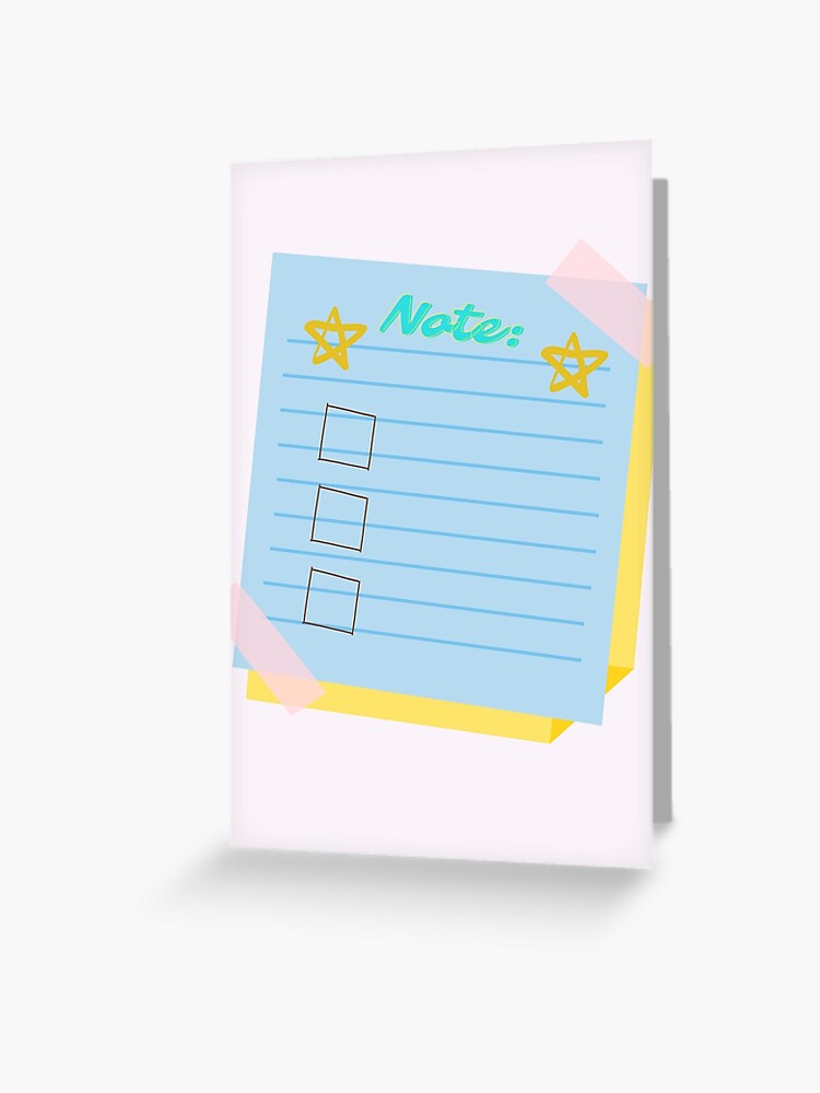 Paper Note Greeting Card for Sale by PedaDesign