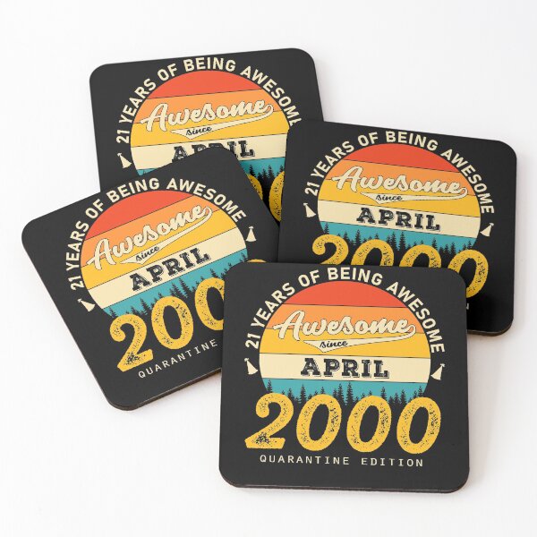 Item preview, 21 Years of Being Awesome Since 2000 April designed and sold by TrendingTees4u.