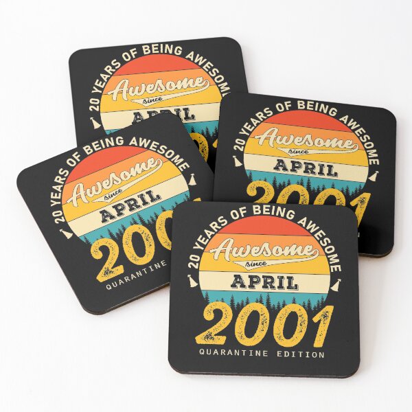 Item preview, 20 Years of Being Awesome Since 2001 April designed and sold by TrendingTees4u.