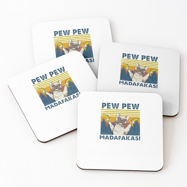 Item preview, Pew Pew Madafakas Funny Vintage Frenchie French Bulldog With 2 designed and sold by MYCZOWJ.
