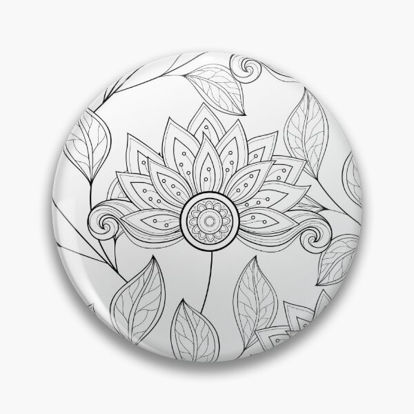 Item preview, Non Colored Pattern with Floral Motifs designed and sold by lissantee.