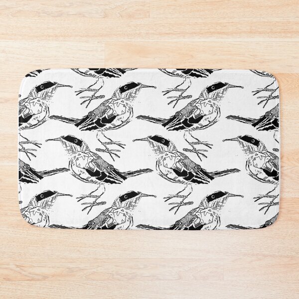 Item preview, black and white sparrow pattern designed and sold by Ruud van Koningsbrugge.