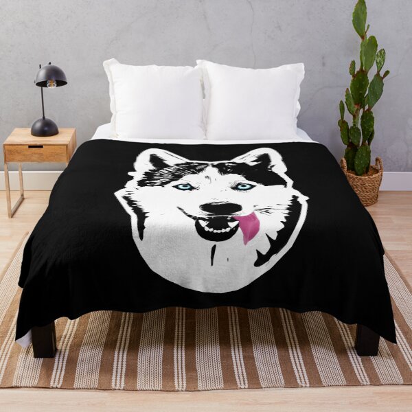 Item preview, Blue Eyed Husky - Black Background designed and sold by solrevolver.