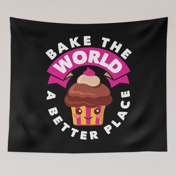 Item preview, Bake The World A Better Place Cupcake Baking Confectionery designed and sold by ShopTheStyle.
