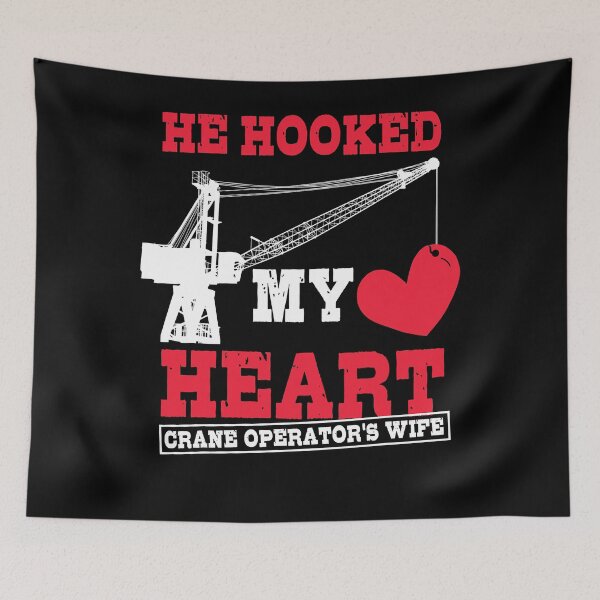 Item preview, Crane Operator Gifts Wife He Hooked My Heart designed and sold by MiKatStore.