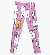 Tooth or Dare, Bold Illustration Leggings