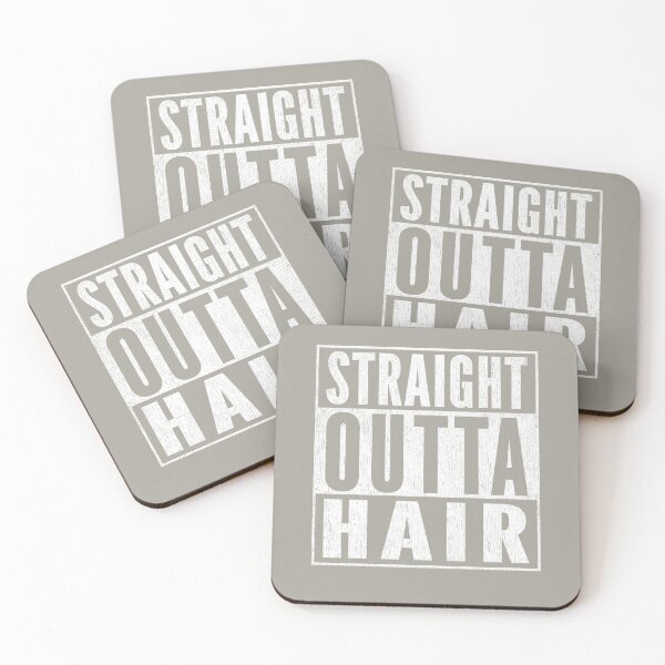 Item preview, Straight Outta Hair Funny Bald Man Quote designed and sold by PandaPope.