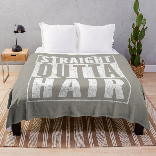 Item preview, Straight Outta Hair Funny Bald Man Quote designed and sold by PandaPope.