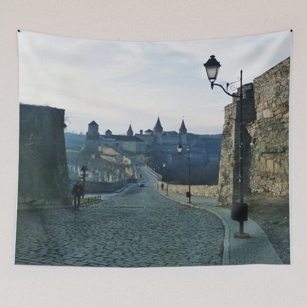 Item preview, Old fortress against the background of the blue cloudy sky, Kamenets-Podolsky, Ukraine  designed and sold by helenkaiy.