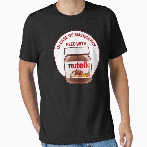 Vista previa del artículo con la obra «En caso de alimentación de emergencia con Nutella», diseñado y vendido por ProjecTees.