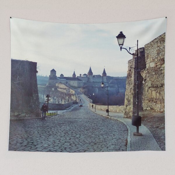Item preview, Old fortress against the background of the blue cloudy sky, Kamenets-Podolsky, Ukraine  designed and sold by helenkaiy.