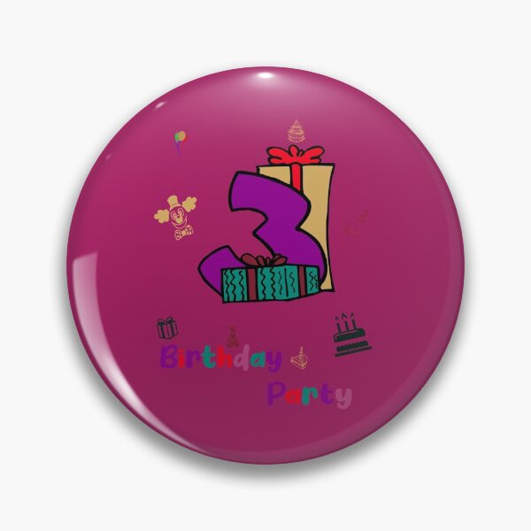 Item preview, Three Years Old Baby Birthday designed and sold by ProhibitionStickers.