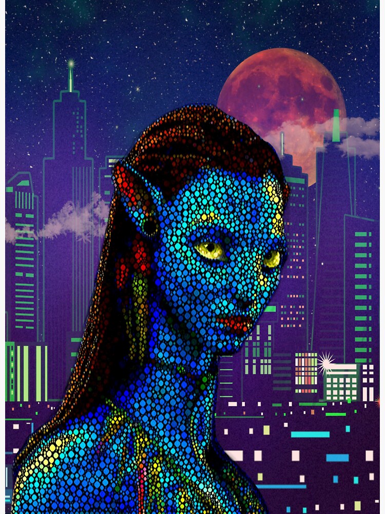 Thumbnail 3 of 3, Sticker, Neytiri in Newyork City designed and sold by Vk91art.