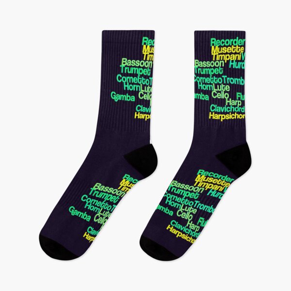 Item preview, Baroque Musical Instruments Wordcloud Green  designed and sold by DesignsofNote.
