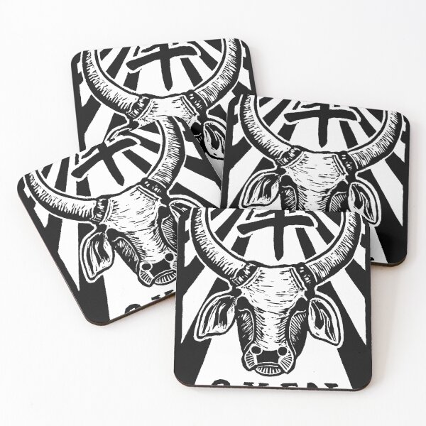Item preview, Oxen Strong - original linocut design and print designed and sold by PixelPalmer.