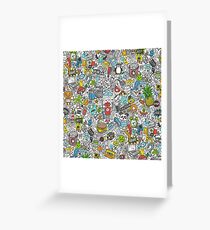 Comic Popart Doodle Greeting Card