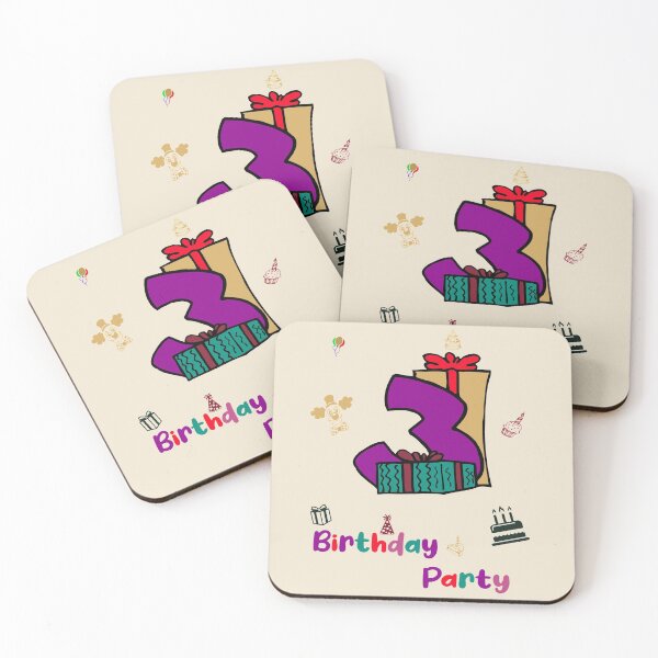 Item preview, Three Years Old Baby Birthday designed and sold by ProhibitionStickers.