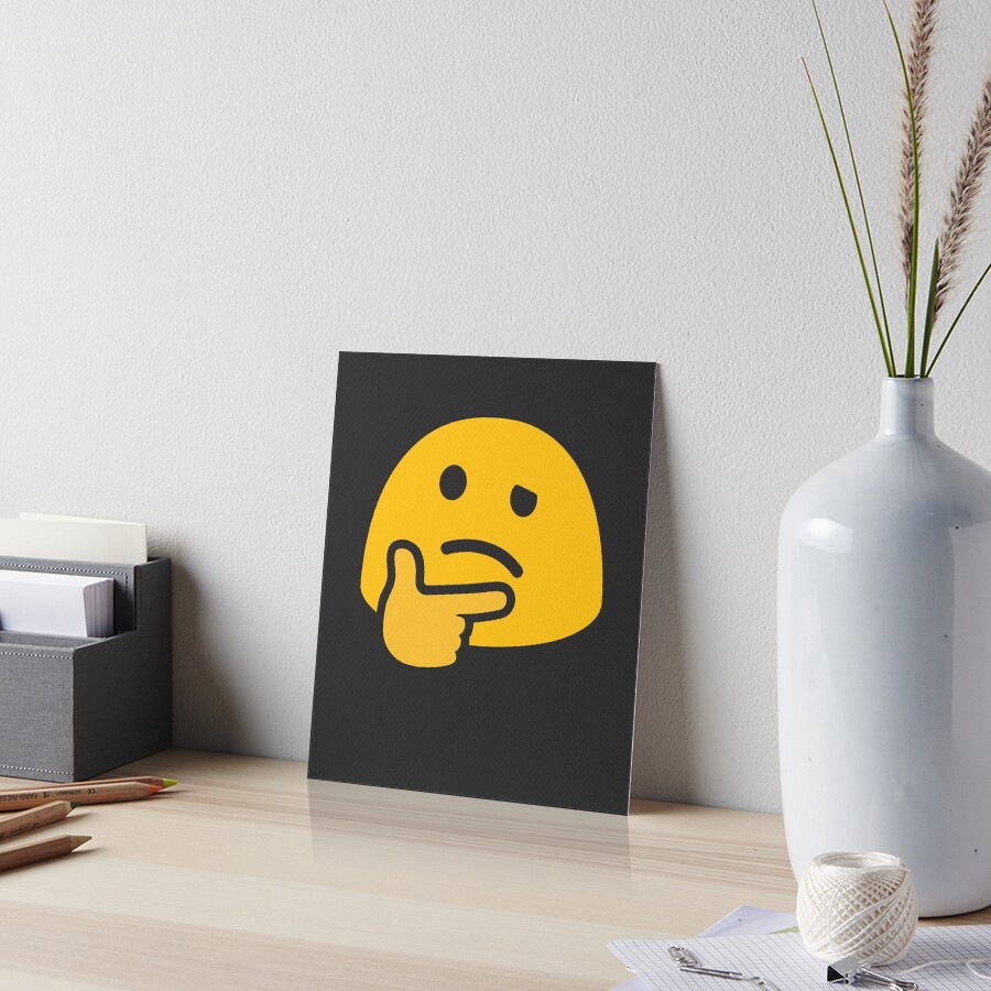 "Emoji Thinking Face Chin Thumb Throwing Shade Thinker Gift for Emoji