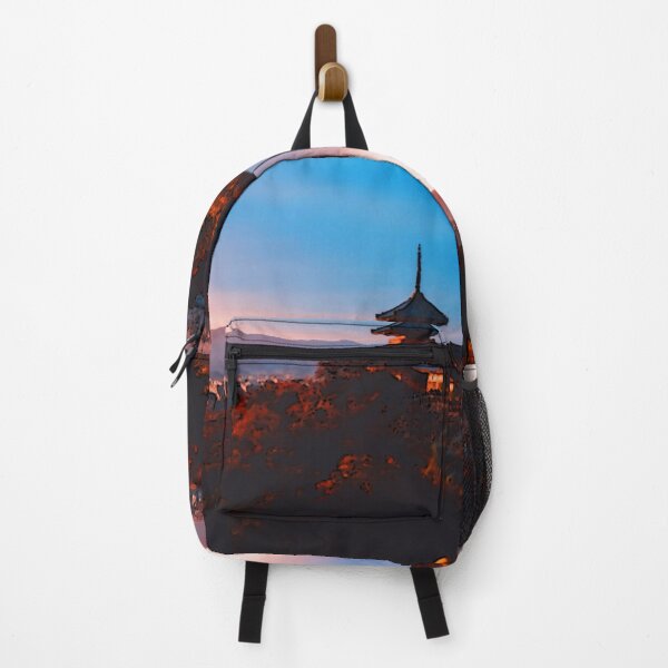 Item preview, Japanese temple and mountains in the background designed and sold by shodark.