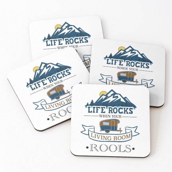 Item preview, Life Rocks When Your Living Room Rolls Funny Illustration Camper Van designed and sold by KO-Design.