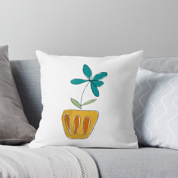 Item preview, Simple line flowerpot - orange designed and sold by pygmycreative.