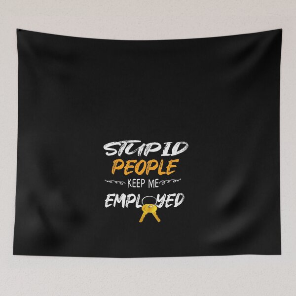 Item preview, stupid people keep me employed Funny Unique Police t-shirt Gift Probation Officer Gift , Warden Shirt, Gift For Prison Guard, Penitentiary Guard designed and sold by Ikgha.