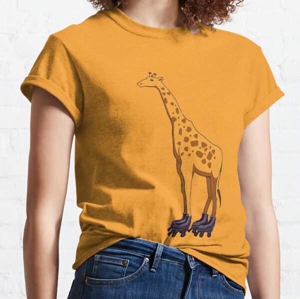 Roller Skates Roller Skating Giraffe Skate Classic T-Shirt