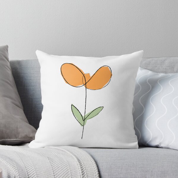 Item preview, Simple line flower - orange designed and sold by pygmycreative.