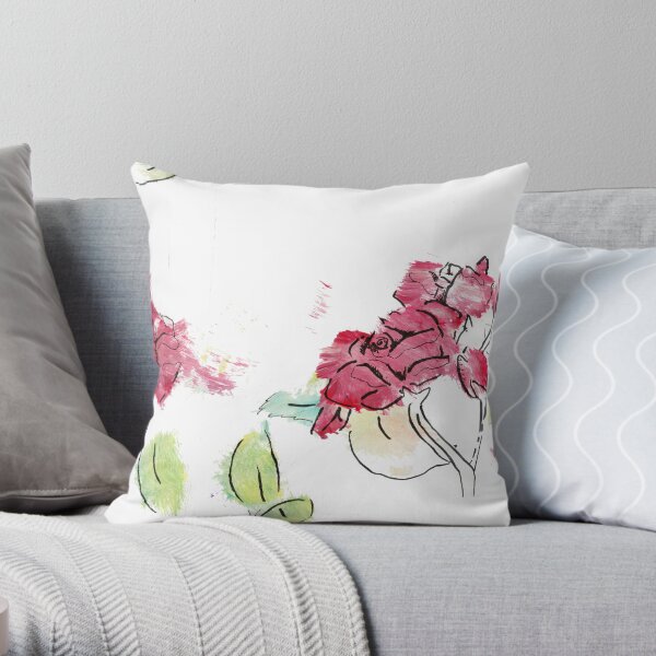 Romantic Roses Throw Pillow