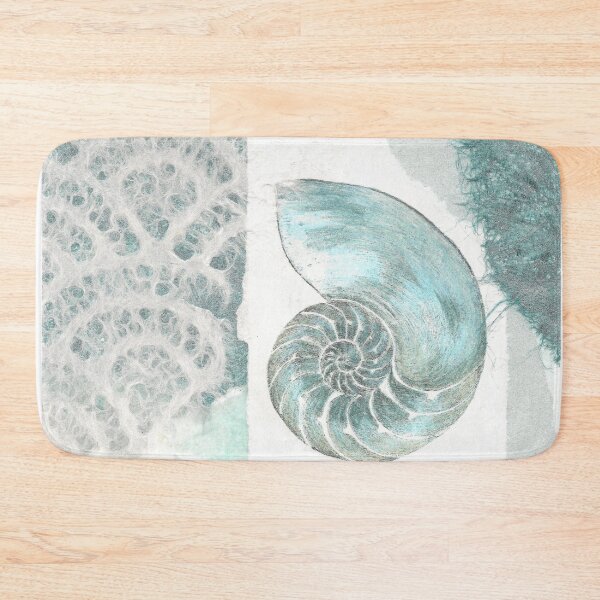 Item preview, Chambered nautilus mixed media and collage designed and sold by LisaLeQuelenec.
