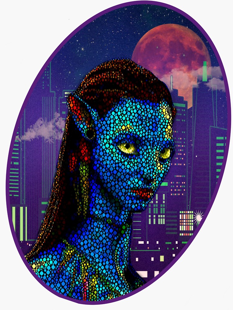 Thumbnail 3 of 3, Sticker, Neytiri in Newyork City 2 designed and sold by Vk91art.