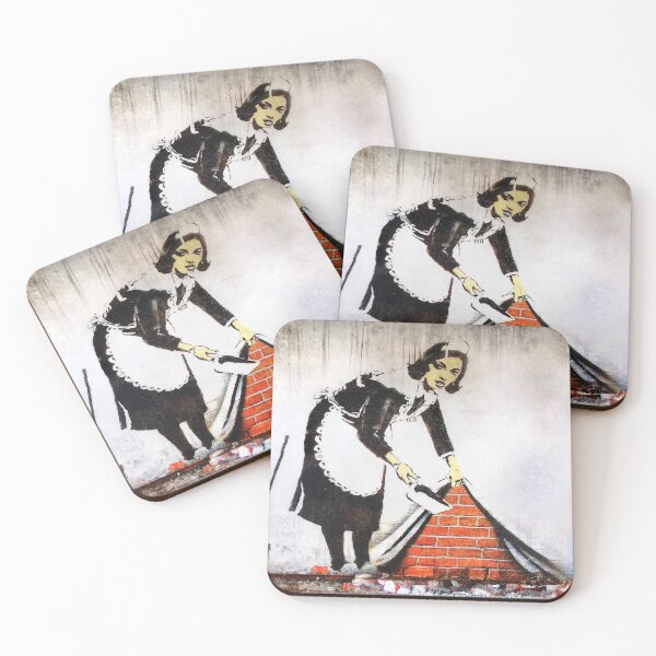 Item preview, Banksy Maid - Sweep It Under The Carpet | Original Mural designed and sold by WE-ARE-BANKSY.