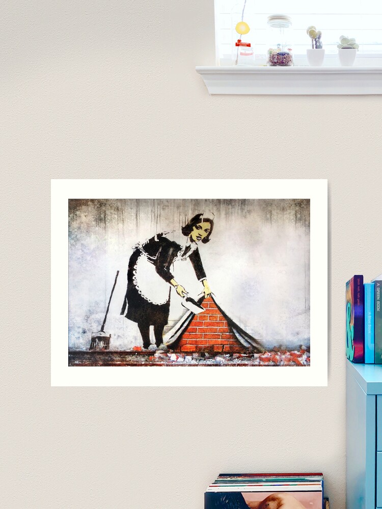 Poster BANKSY STREET ART MAID Wall Art - A4 (21x29,7cm) - Maison - View #12