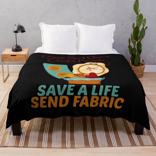 Item preview, I Sew So I Don't Choke People Save A Life Send Fabric designed and sold by hicham4you.