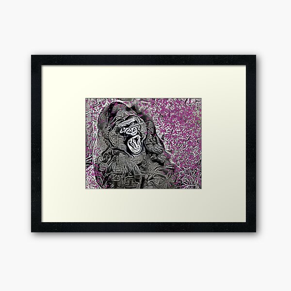 Vista previa del artículo con la obra «Arte pop gorila enojado», diseñado y vendido por KishShop.