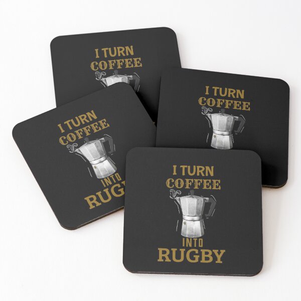 Item preview, I Turn Coffee Into Rugby, Funny Rugby and Coffee designed and sold by BigJackTees.