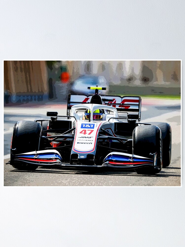 Mick Schumacher racing his 2021 F1 car 