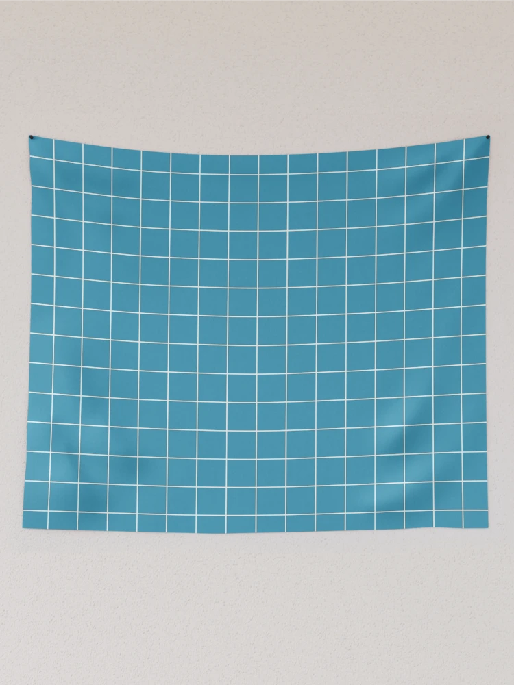 Thumbnail 2 of 3, Tapestry, Blue Check Line Pattern designed and sold by Rizwana Khan.