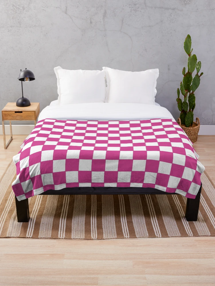 Thumbnail 1 of 6, Throw Blanket, Rose Checker Pattern designed and sold by Rizwana Khan.