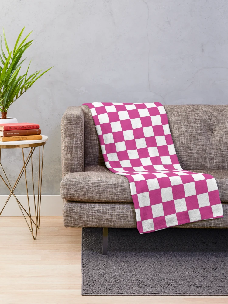 Thumbnail 2 of 6, Throw Blanket, Rose Checker Pattern designed and sold by Rizwana Khan.