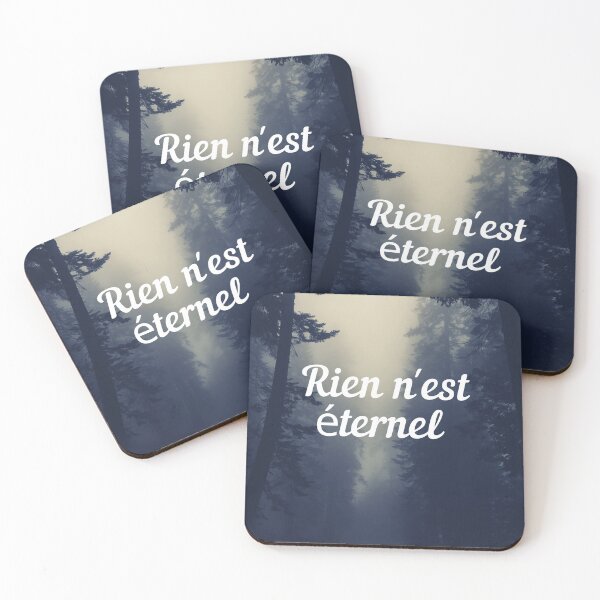Item preview, Nothing lasts forever - popular french quotes lovers theme gifts  designed and sold by RebelliousRosee.