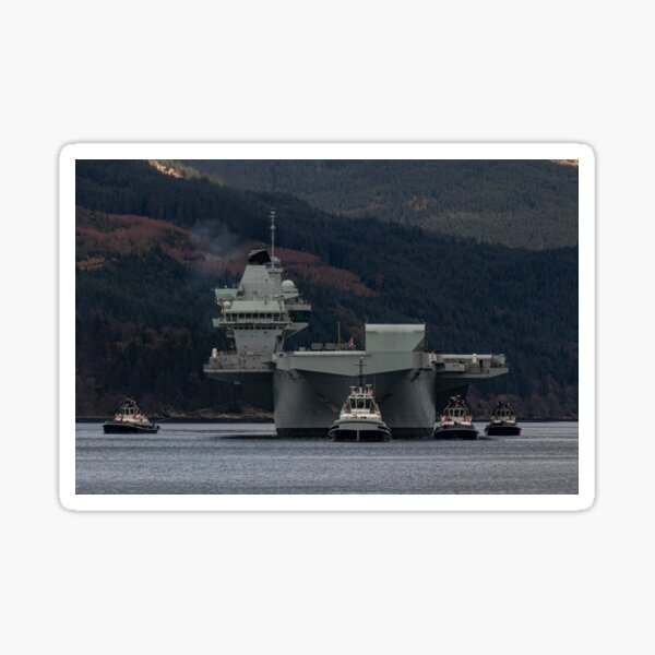 Item preview, HMS Queen Elizabeth departing Loch Long assisted by SD Tempest designed and sold by DerickGray.