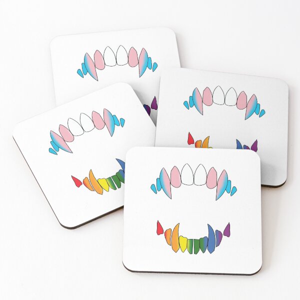 Item preview, Trans gay LGBT Rainbow  Vampire Teeth designed and sold by AAK-Art.