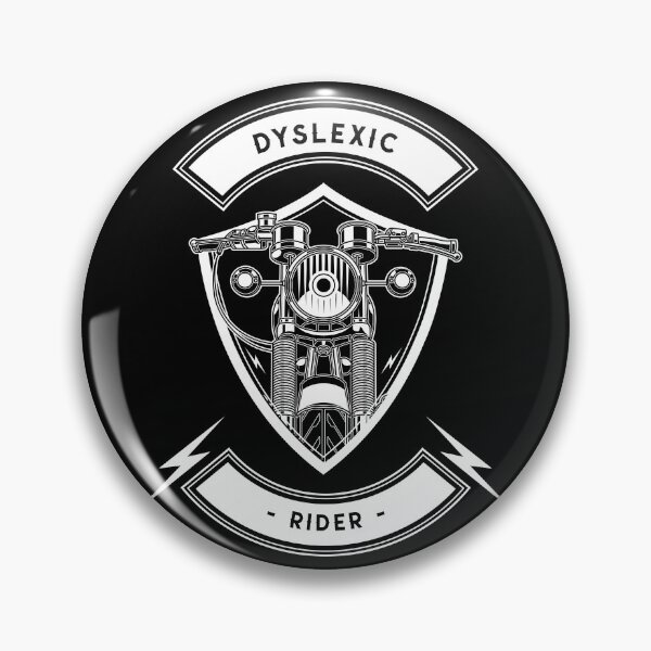 Item preview, Dyslexic Rider, motorbike shield retro The Dyslexic Club designed and sold by domdjs4239.