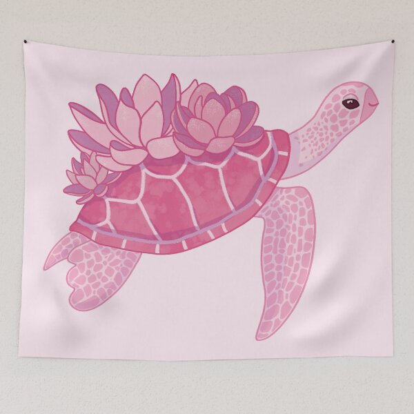 Item preview, Pink Lotus Turtle (pink backgrund) designed and sold by ibyrd-7.