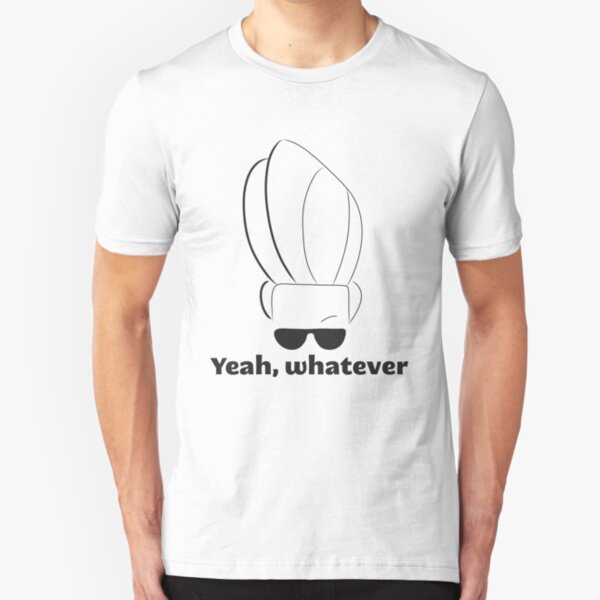 Johnny Bravo - Yeah, whatever Black Slim Fit T-Shirt