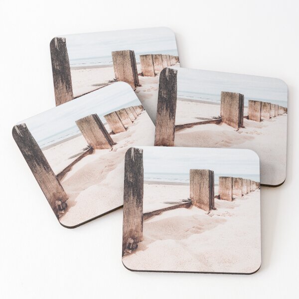 Item preview, Wooden Groynes Art Print | Nature Photography | Groynes At The Beach Photo designed and sold by Melissa Peltenburg.