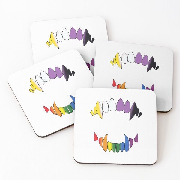 Item preview, Non-Binary Gay LGBT Rainbow Vampire Teeth designed and sold by AAK-Art.