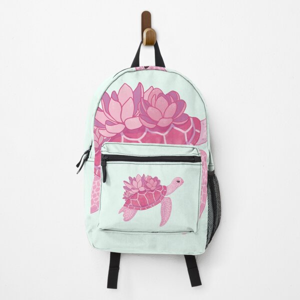 Item preview, Pink Lotus Turtle (blue green backgrund) designed and sold by ibyrd-7.