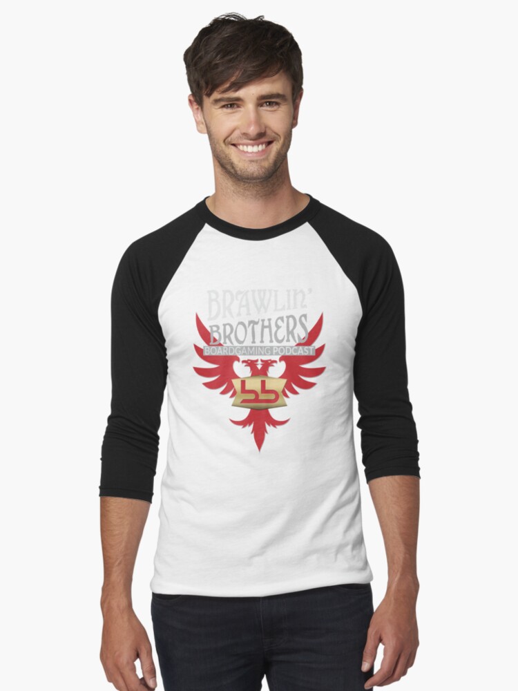 Thumbnail 1 of 3, Baseball ¾ Sleeve T-Shirt, Brawling Brothers Design 2 designed and sold by BrawlingBros.